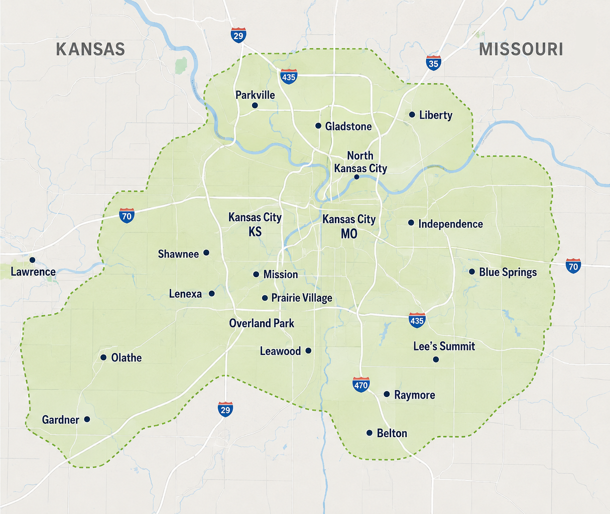 kansas city service area